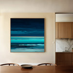 Abstract 1117 Canvas Art 16" x 16" / 40 x 40 cm / Black