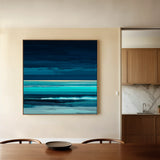 Abstract 1117 Canvas Art 16" x 16" / 40 x 40 cm / Black