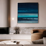Abstract 1117 Canvas Art 16" x 16" / 40 x 40 cm / Black