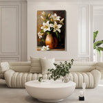 Floral 1117 Canvas Art 18" x 24" / 45 x 60 cm / Black