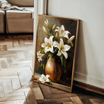 Floral 1117 Canvas Art 18" x 24" / 45 x 60 cm / Black