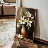 Floral 1117 Canvas Art 18" x 24" / 45 x 60 cm / Black