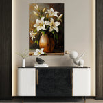 Floral 1117 Canvas Art 18" x 24" / 45 x 60 cm / Black