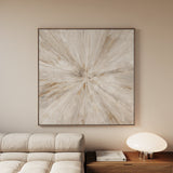 Abstract 1118 Canvas Art 16" x 16" / 40 x 40 cm / Black