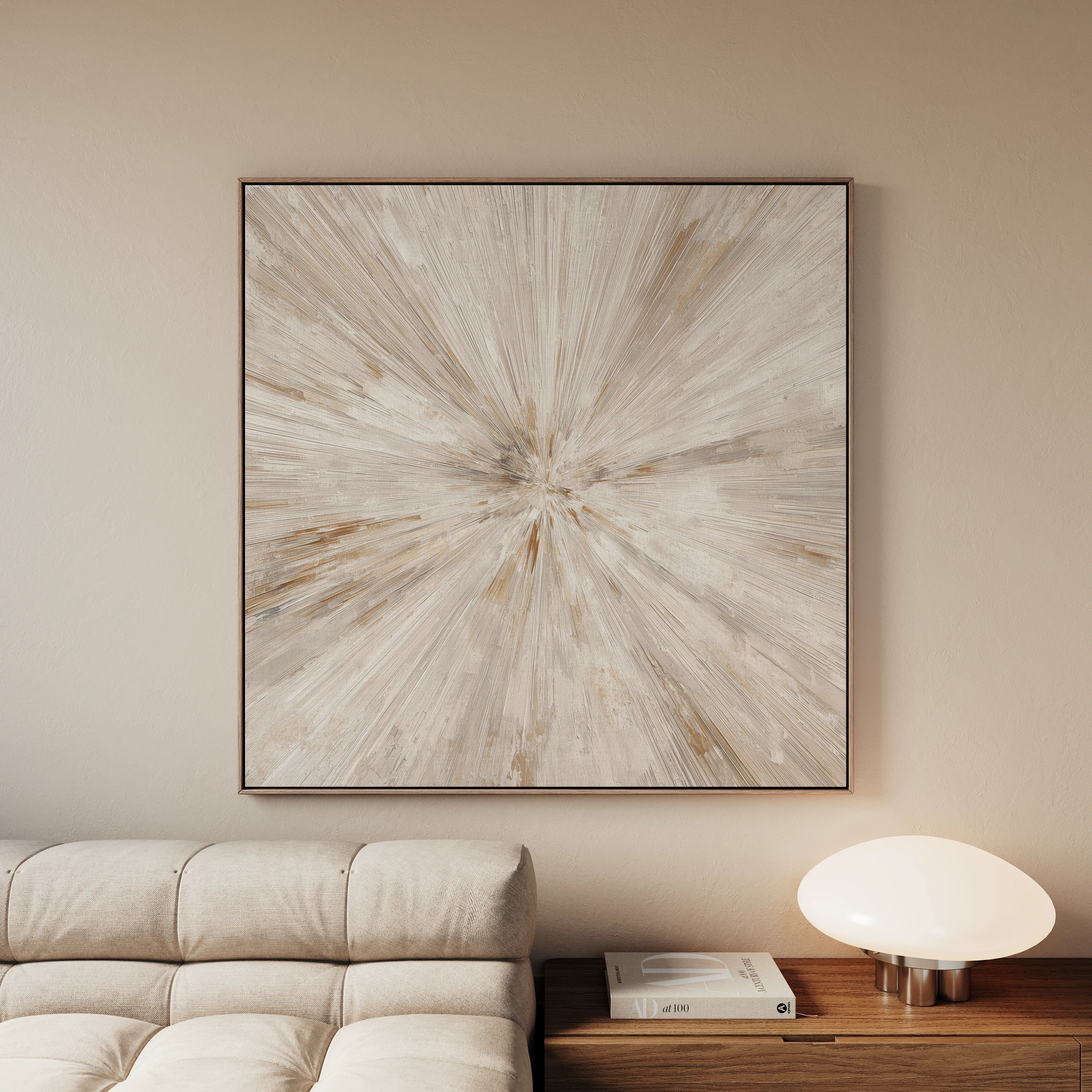 Abstract 1118 Canvas Art 16" x 16" / 40 x 40 cm / Black
