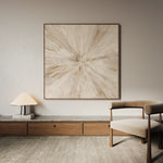 Abstract 1118 Canvas Art 16" x 16" / 40 x 40 cm / Black