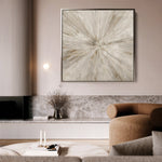 Abstract 1118 Canvas Art 16" x 16" / 40 x 40 cm / Black
