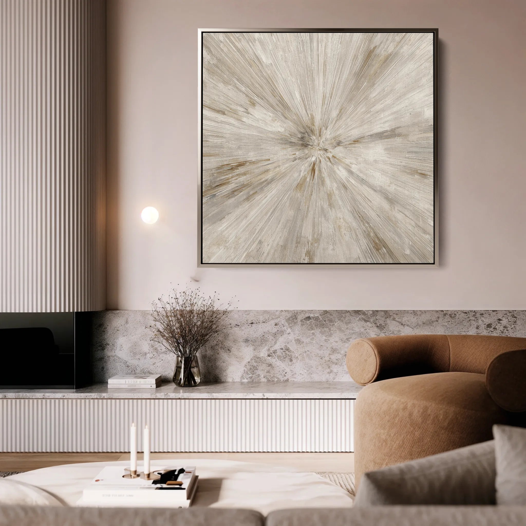 Abstract 1118 Canvas Art 16" x 16" / 40 x 40 cm / Black