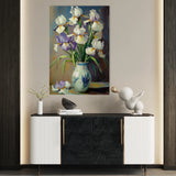 Floral 1118 Canvas Art 18" x 24" / 45 x 60 cm / Black