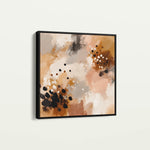 Abstract 1119 Canvas Art 16" x 16" / 40 x 40 cm / Black