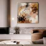Abstract 1119 Canvas Art 60 x 60 cm / Black