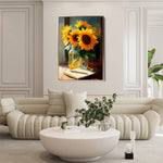 Floral 1119 Canvas Art 18" x 24" / 45 x 60 cm / Black