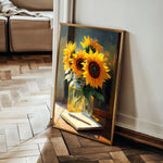 Floral 1119 Canvas Art 18" x 24" / 45 x 60 cm / Black