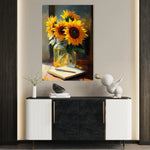 Floral 1119 Canvas Art 18" x 24" / 45 x 60 cm / Black