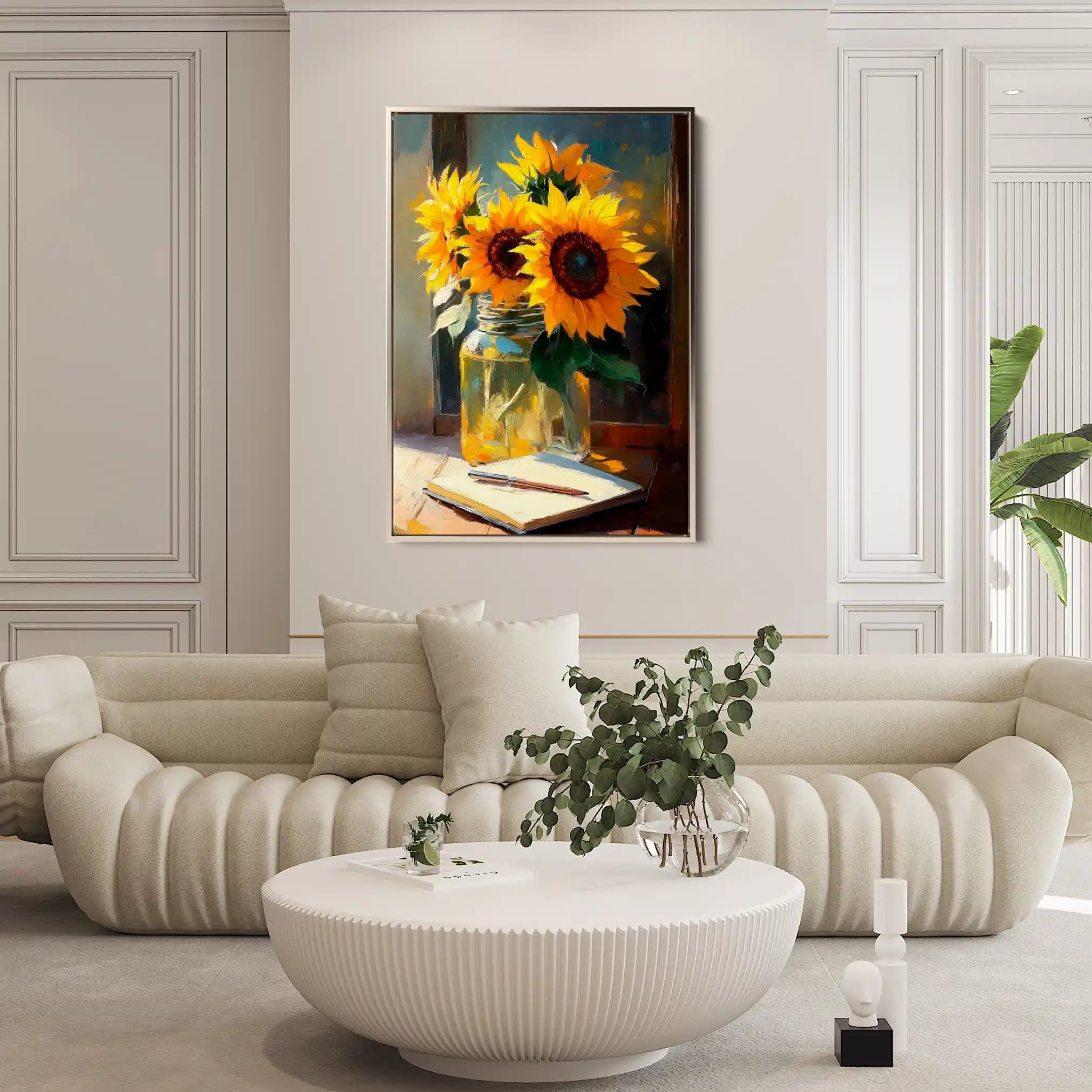 Floral 1119 Canvas Art 60 x 40 cm / Black