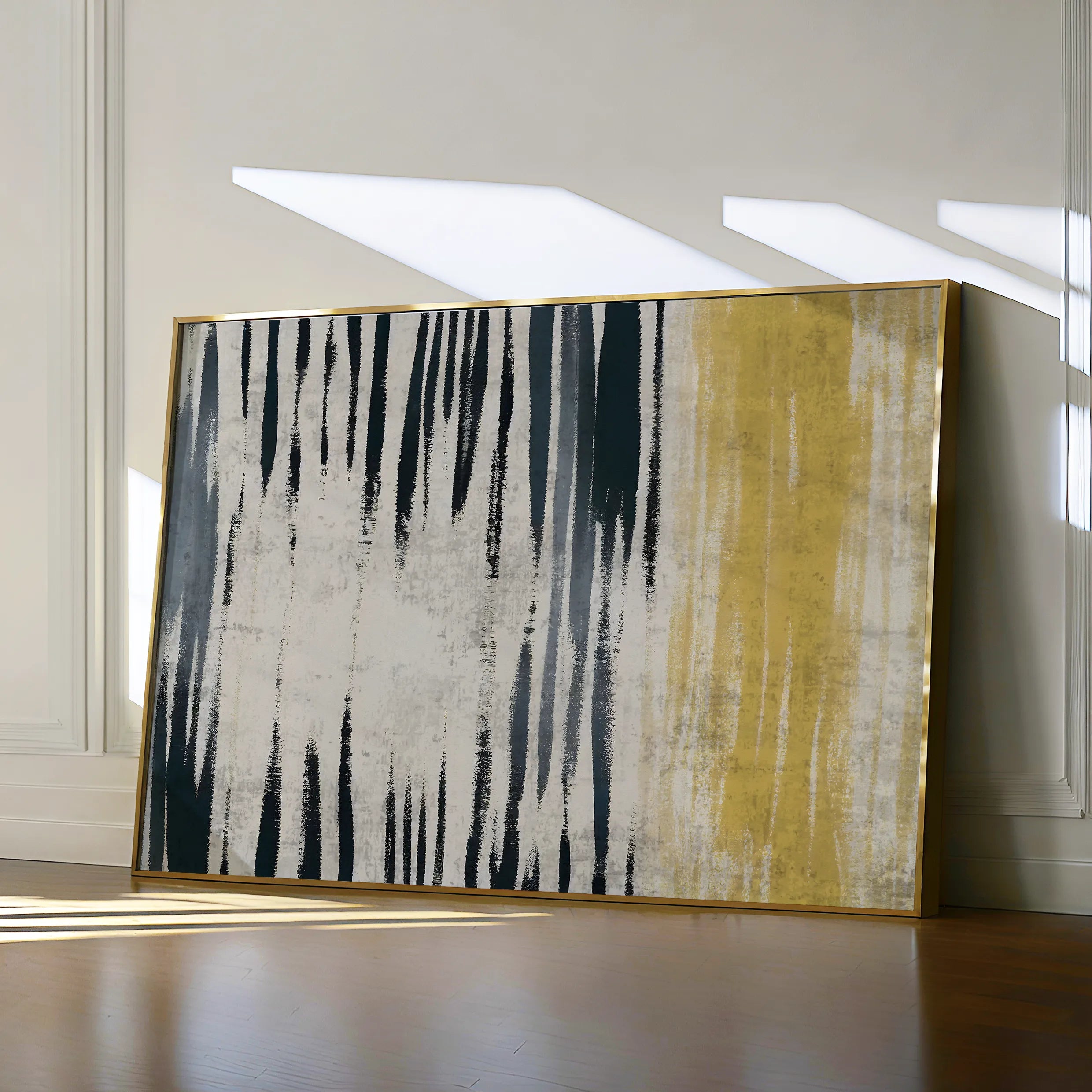 Abstract 112 Canvas Art 18" x 24" / 45 x 60 cm / Black