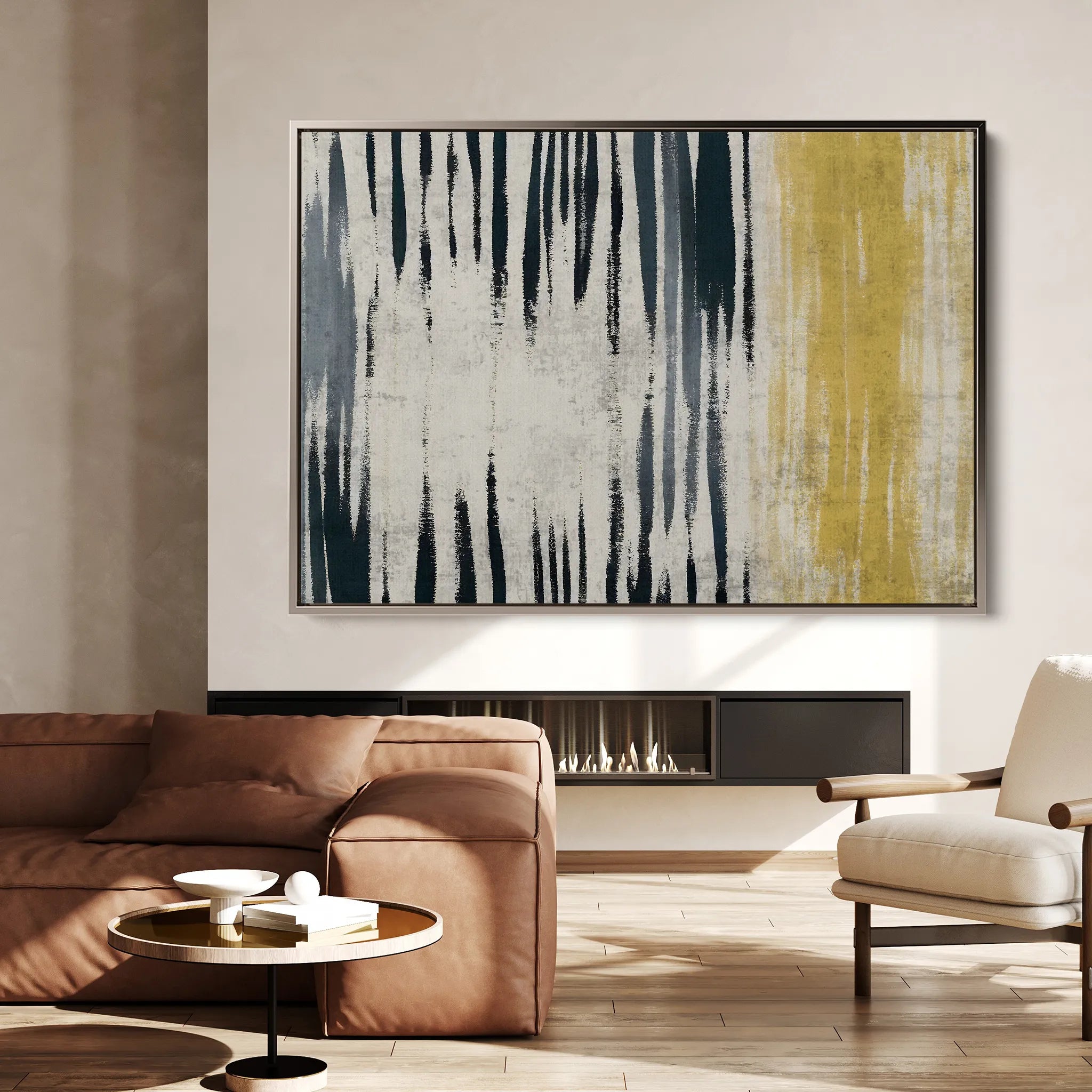 Abstract 112 Canvas Art 18" x 24" / 45 x 60 cm / Black