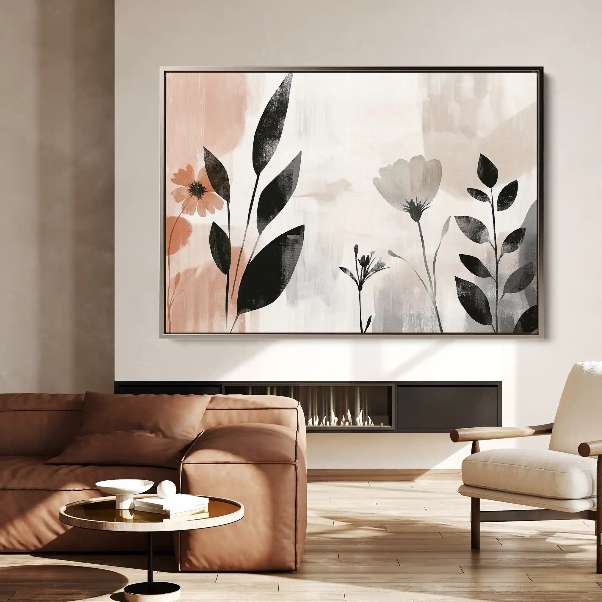 Boho 112 Canvas Art 60 x 40 cm / Black