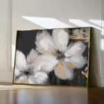 Floral 112 Canvas Art 18" x 24" / 45 x 60 cm / Black