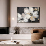 Floral 112 Canvas Art 18" x 24" / 45 x 60 cm / Black