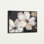 Floral 112 Canvas Art 18" x 24" / 45 x 60 cm / Black