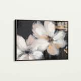 Floral 112 Canvas Art 18" x 24" / 45 x 60 cm / Black