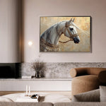 Horses 112 Canvas Art 60 x 40 cm / Black