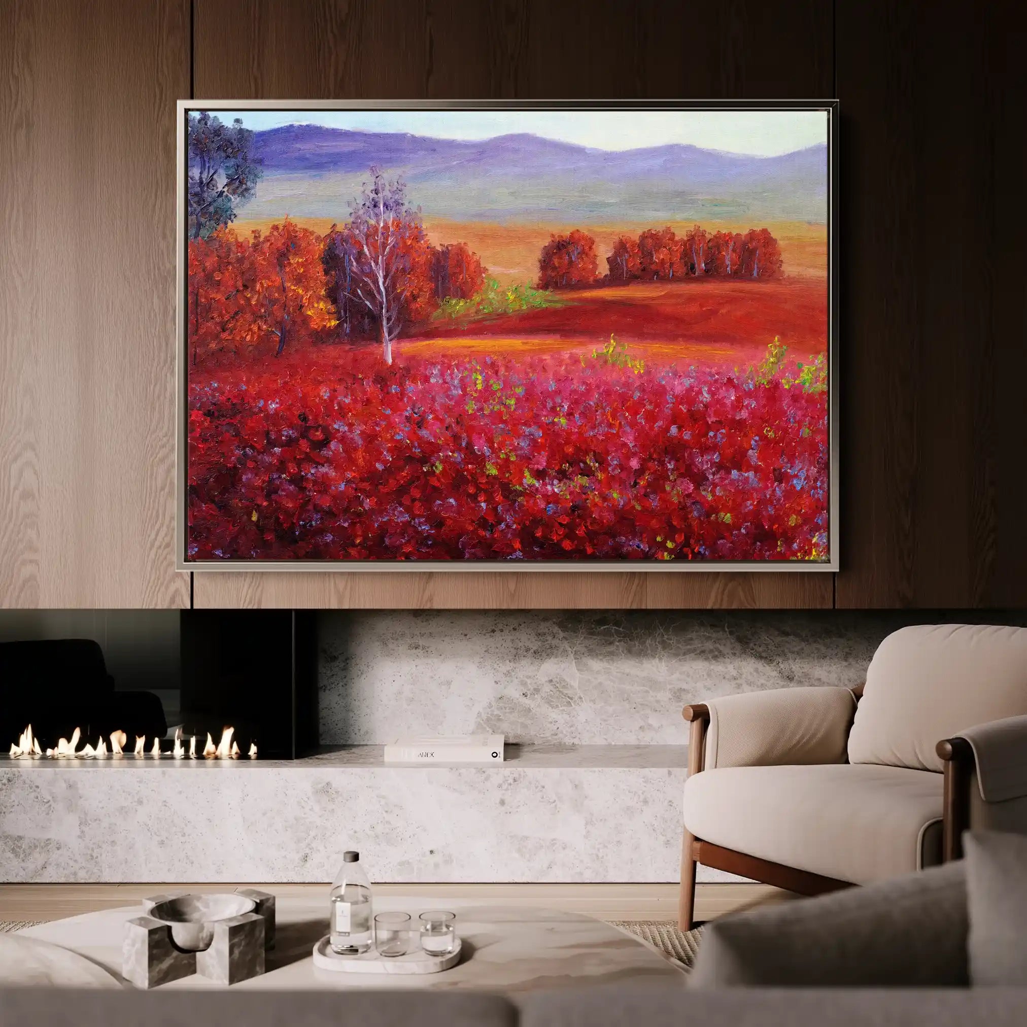 Landscape 112 Canvas Art 60 x 40 cm / Black