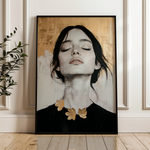 Portrait 112 Canvas Art 18" x 24" / 45 x 60 cm / Black