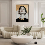 Portrait 112 Canvas Art 18" x 24" / 45 x 60 cm / Black
