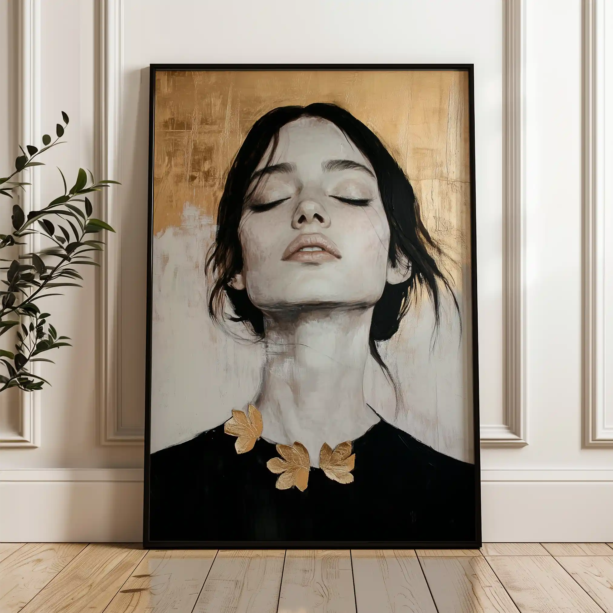 Portrait 112 Canvas Art 60 x 40 cm / Black