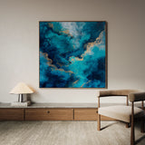Abstract 1120 Canvas Art 16" x 16" / 40 x 40 cm / Black