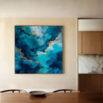 Abstract 1120 Canvas Art 16" x 16" / 40 x 40 cm / Black
