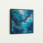 Abstract 1120 Canvas Art 16" x 16" / 40 x 40 cm / Black