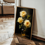Floral 1120 Canvas Art 18" x 24" / 45 x 60 cm / Black