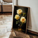 Floral 1120 Canvas Art 60 x 40 cm / Black