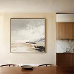 Abstract 1121 Canvas Art 16" x 16" / 40 x 40 cm / Black