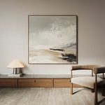 Abstract 1121 Canvas Art 16" x 16" / 40 x 40 cm / Black