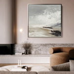 Abstract 1121 Canvas Art 16" x 16" / 40 x 40 cm / Black