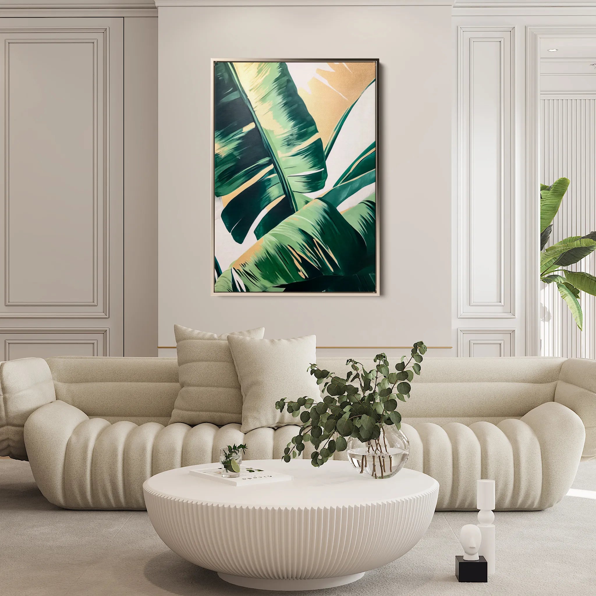 Floral 1121 Canvas Art 18" x 24" / 45 x 60 cm / Black