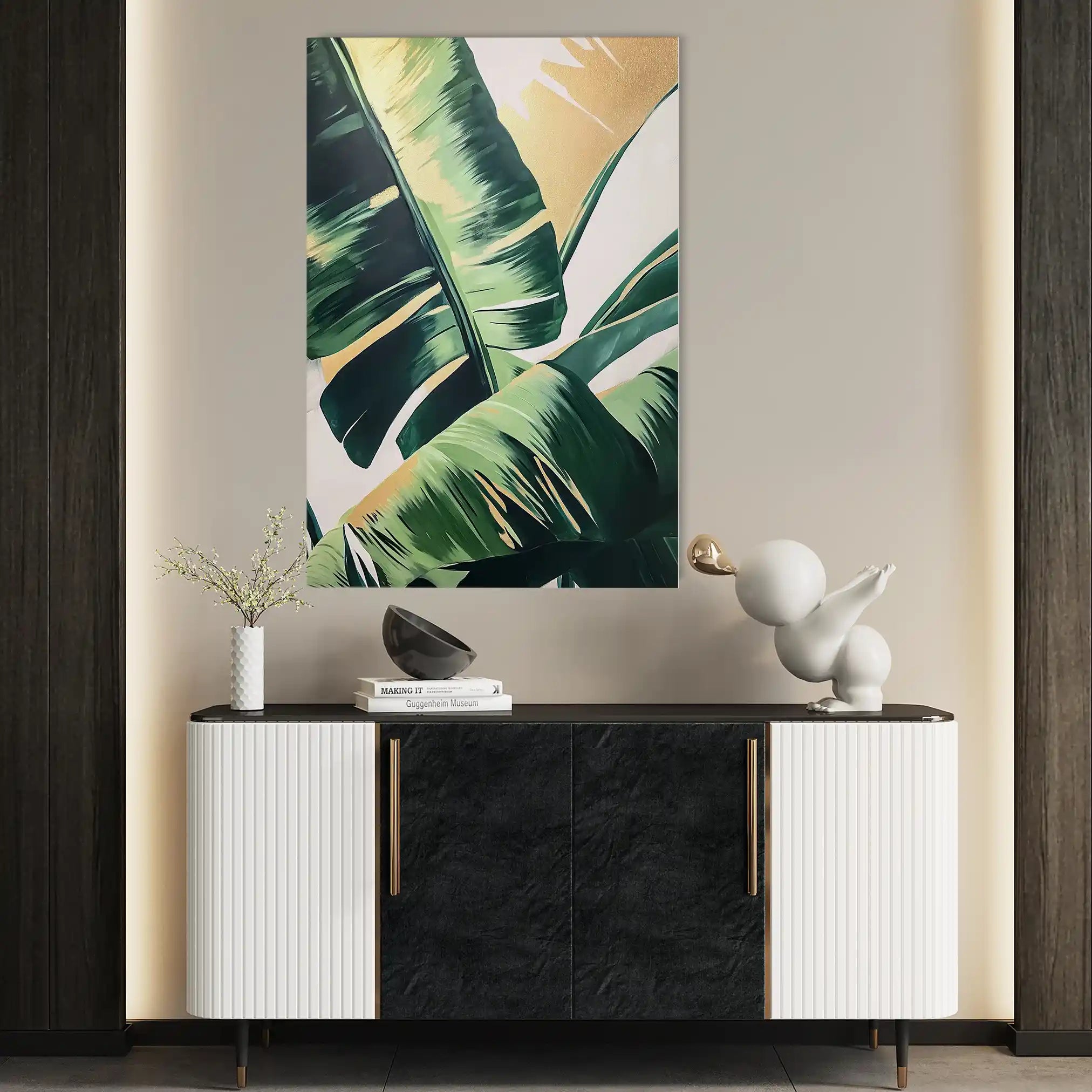 Floral 1121 Canvas Art 60 x 40 cm / Black