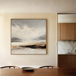 Abstract 1122 Canvas Art 16" x 16" / 40 x 40 cm / Black