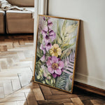 Floral 1122 Canvas Art 18" x 24" / 45 x 60 cm / Black