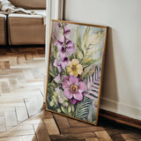 Floral 1122 Canvas Art 18" x 24" / 45 x 60 cm / Black