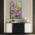 Floral 1122 Canvas Art 18" x 24" / 45 x 60 cm / Black