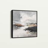 Abstract 1123 Canvas Art 16" x 16" / 40 x 40 cm / Black