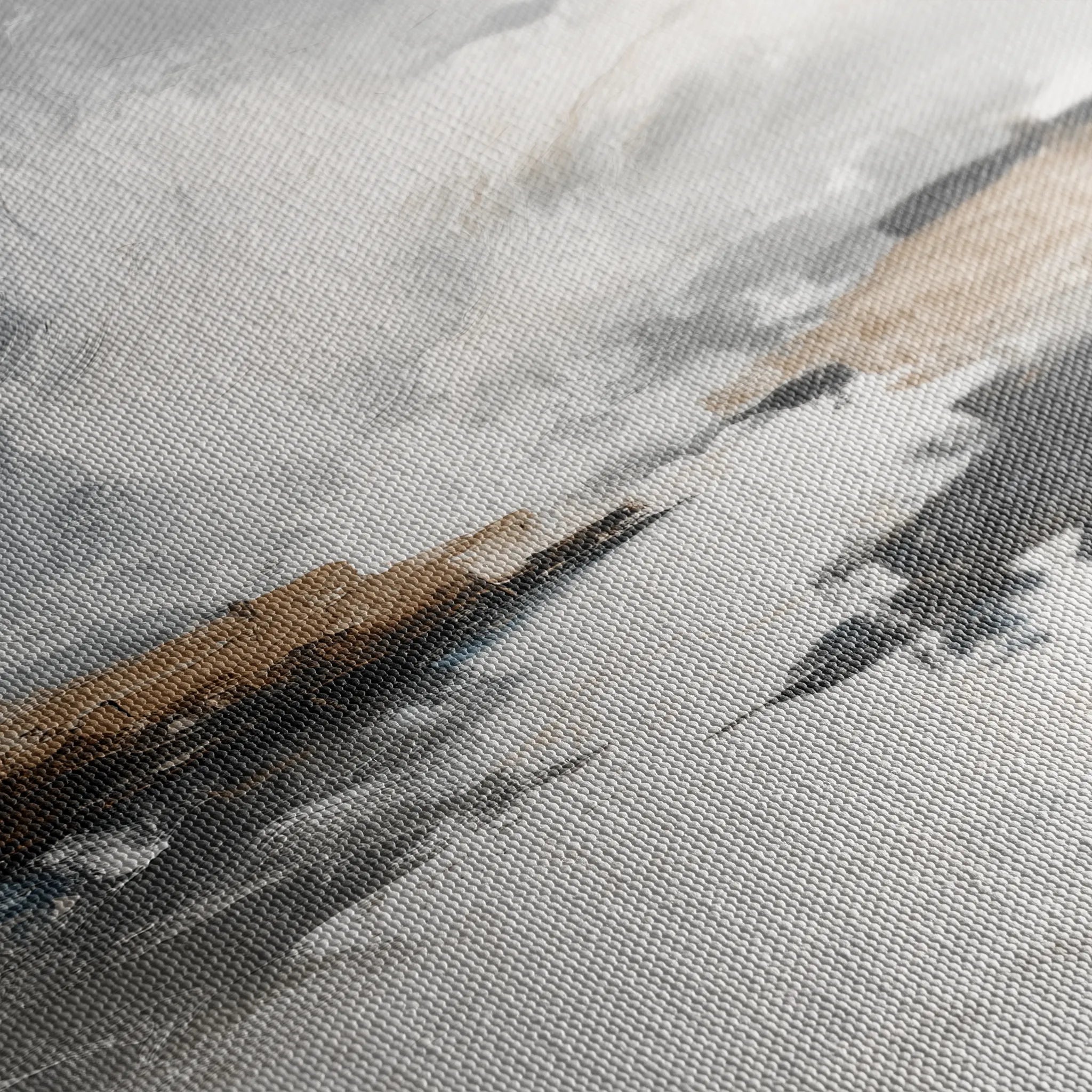Abstract 1123 Canvas Art 16" x 16" / 40 x 40 cm / Black