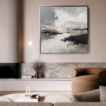 Abstract 1123 Canvas Art 60 x 60 cm / Black