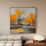 Abstract 1124 Canvas Art 16" x 16" / 40 x 40 cm / Black
