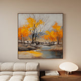 Abstract 1124 Canvas Art 16" x 16" / 40 x 40 cm / Black
